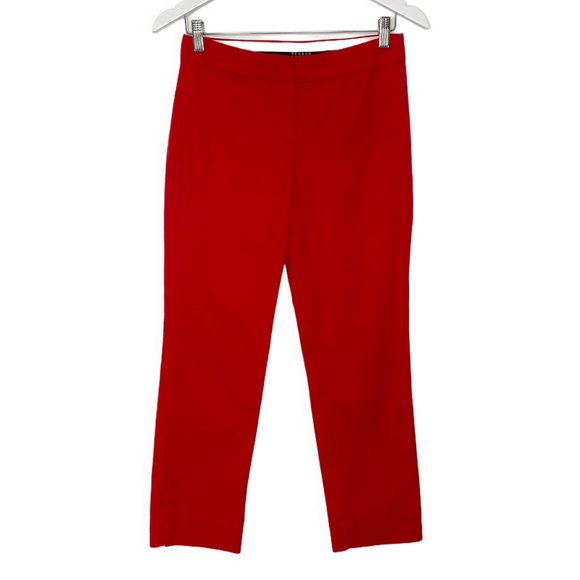 Sandro Pants - Sandro Studio Red Flat Front Tapered Trouser